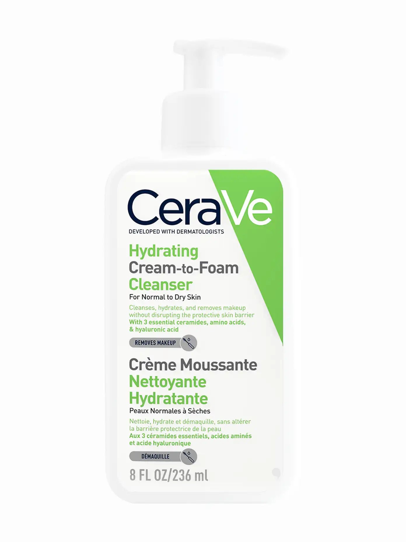 CeraVe Hydrating Cream-to-Foam Cleanser 236ml